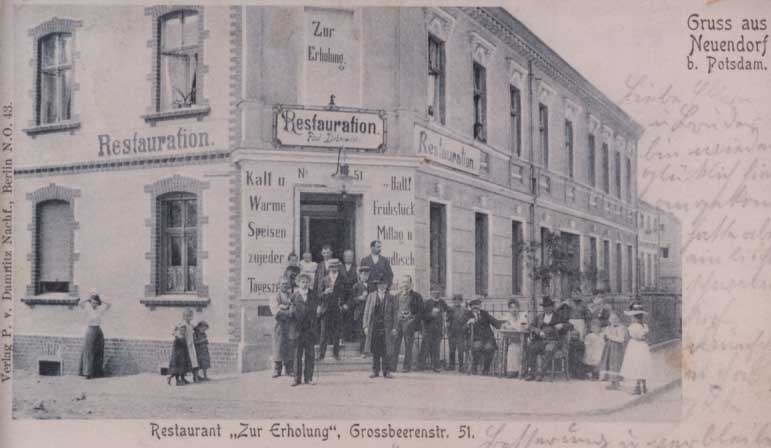 Foto der Eckkneipe etwa 1899